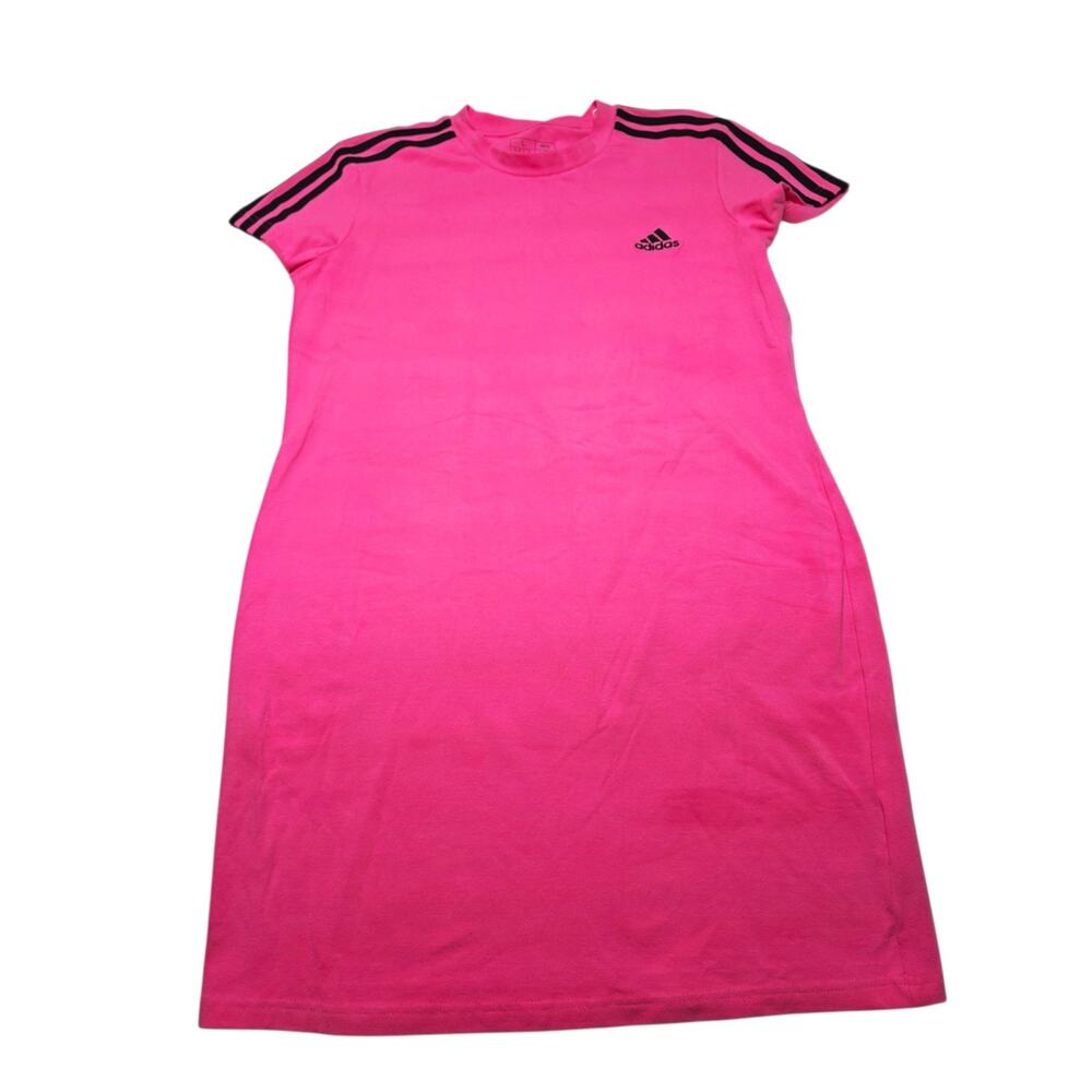 Adidas - 3 Stripes Fitted T-Shirt Dress - Women’s Size Large- Pink